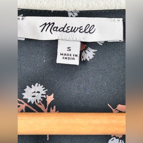 Madewell Black Floral Mini Dress - Picture 5 of 11